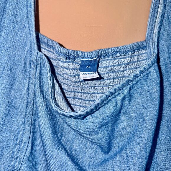 Old Navy Women's Denim Sleeveless Maxi Dress Blue - Size XL - Picture 2 of 9